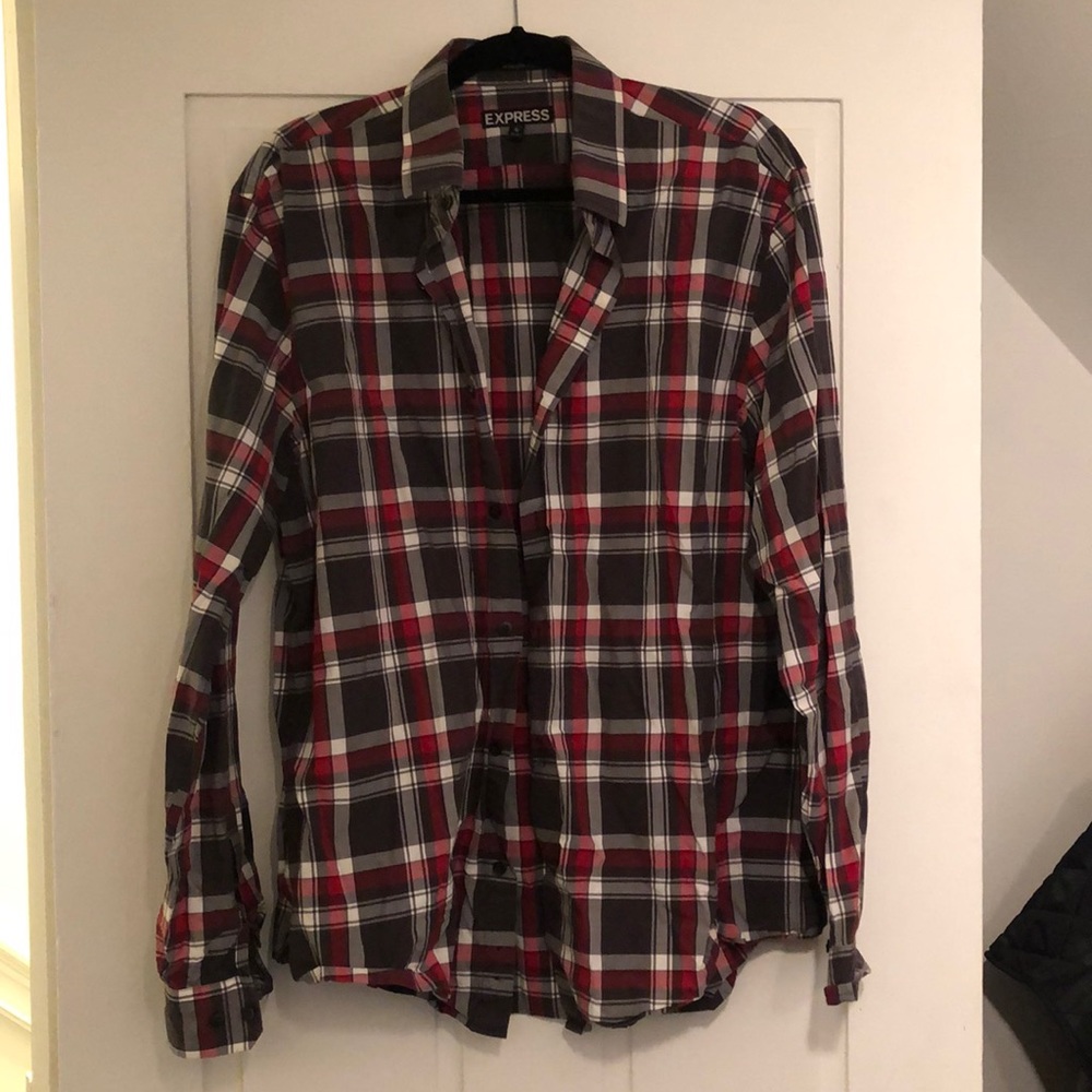 Express Men’s plaid Button Down